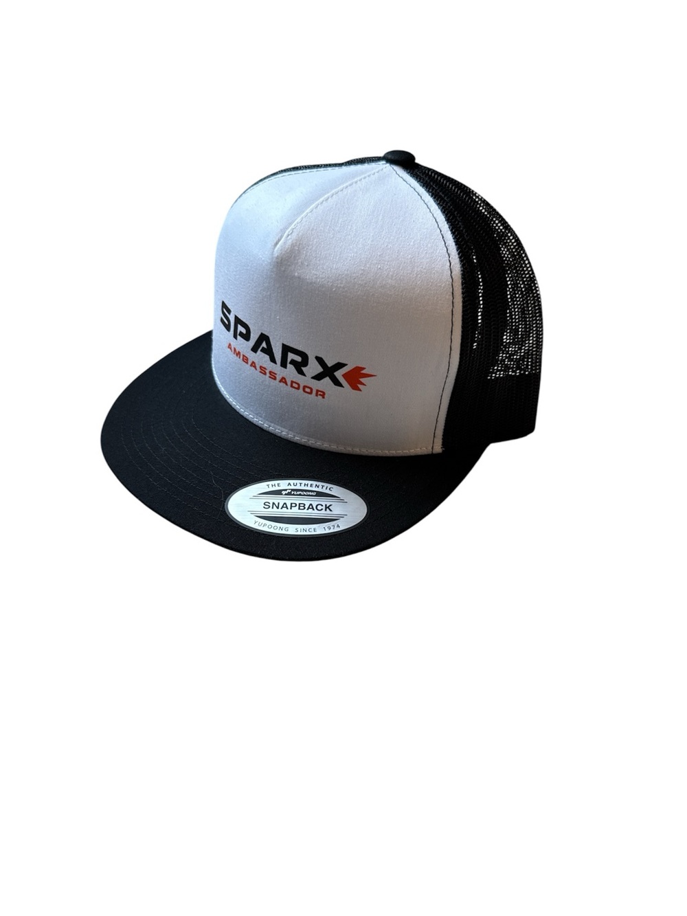 NWT - Sparx Ambassador Hockey Black & White Snapback Trucker baseball cap hat
